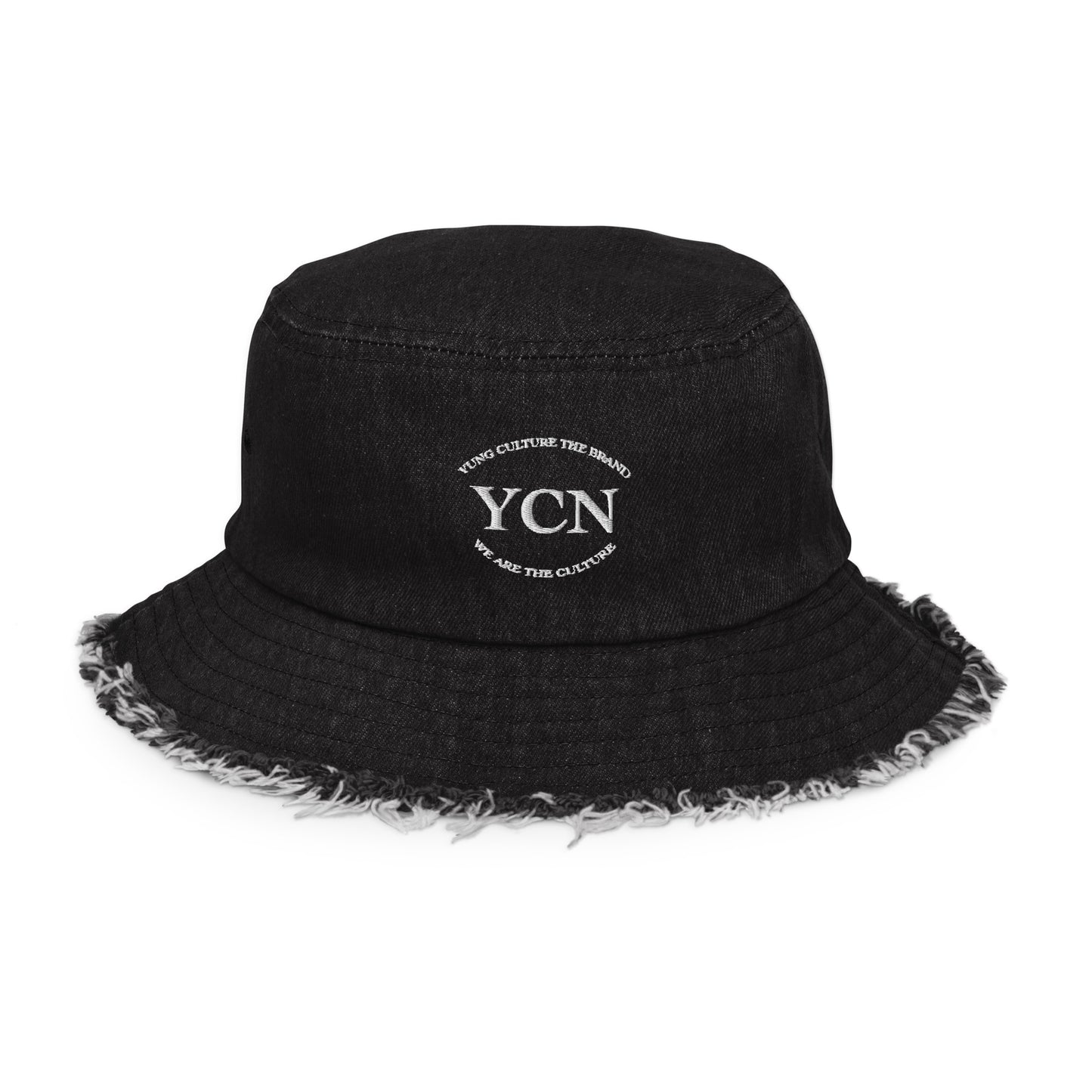 YCN - Distressed denim bucket hat