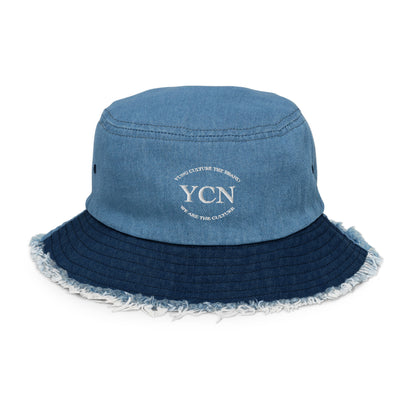 YCN - Distressed denim bucket hat